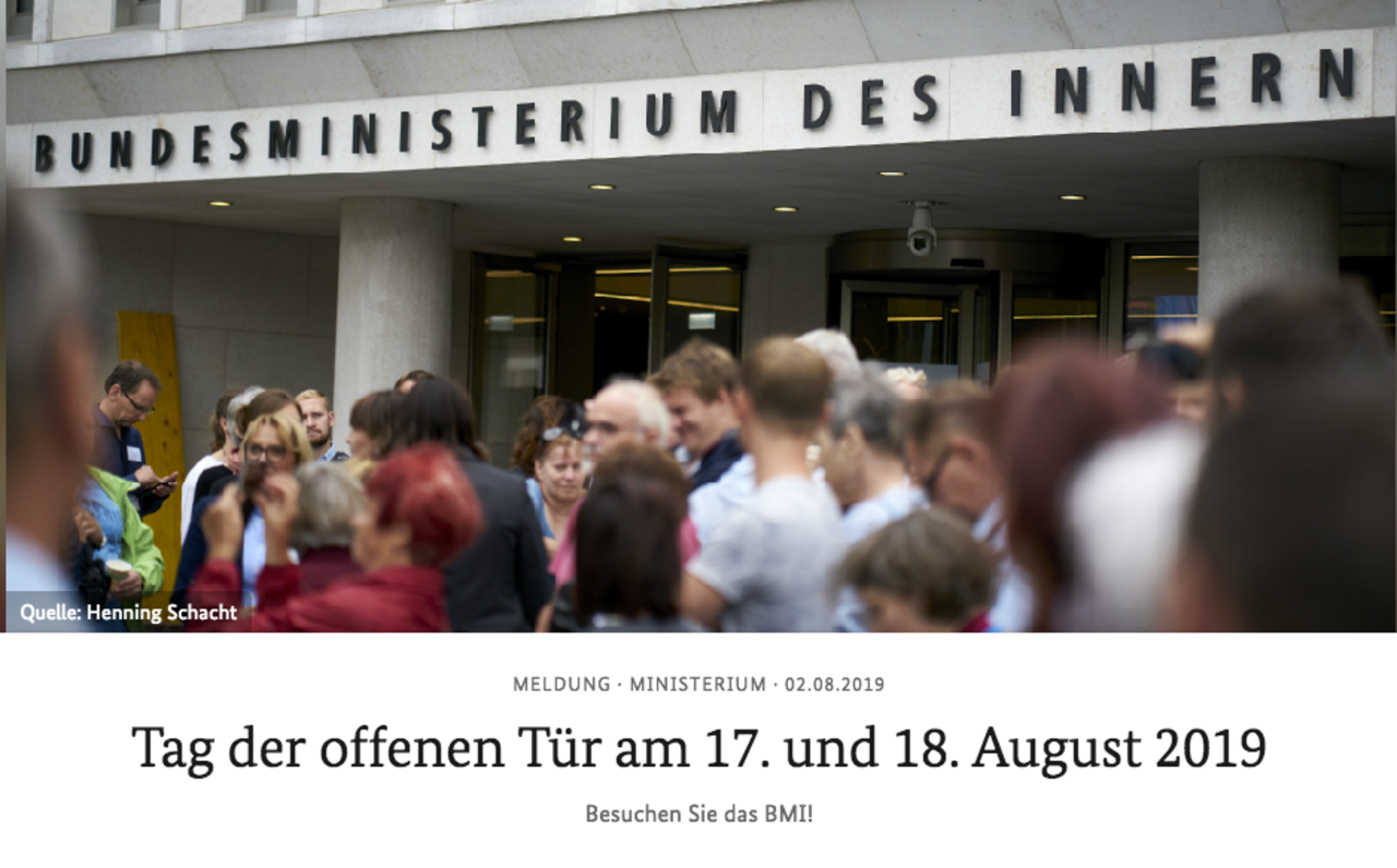 AGDM beim Tag der offenen Tür im BMI AGDM beim Tag der offenen Tür im BMI
