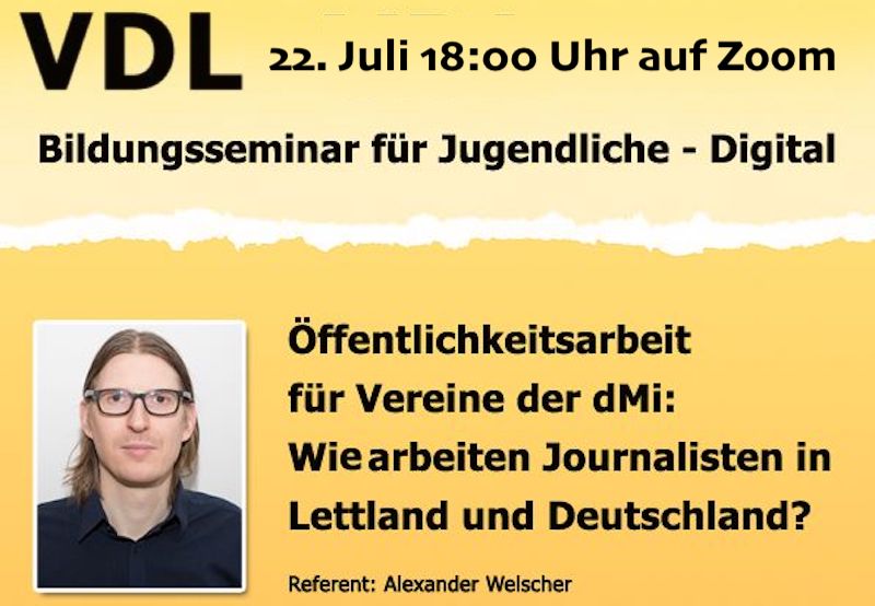 Öffentlichkeitsarbeit für Vereine der dMi: Wie arbeiten Journalisten in Lettland und Deutschland Öffentlichkeitsarbeit für Vereine der dMi: Wie arbeiten Journalisten in Lettland und Deutschland