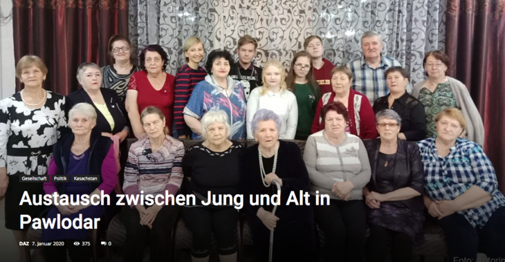 Austausch zwischen Jung und Alt in Pawlodar Austausch zwischen Jung und Alt in Pawlodar