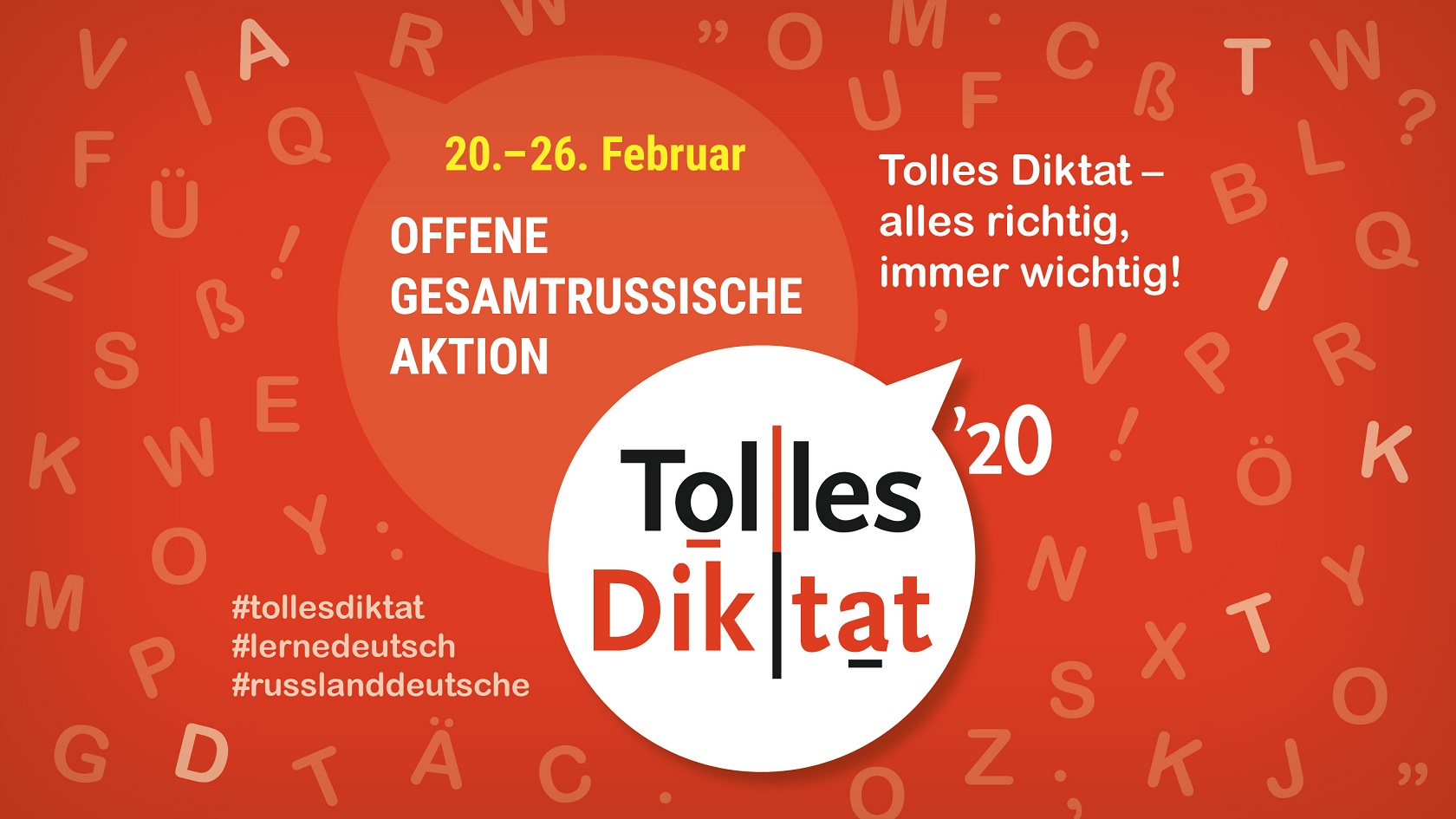 Schreiben Sie das „Tolle Diktat“ von überall auf der Welt! Schreiben Sie das „Tolle Diktat“ von überall auf der Welt!