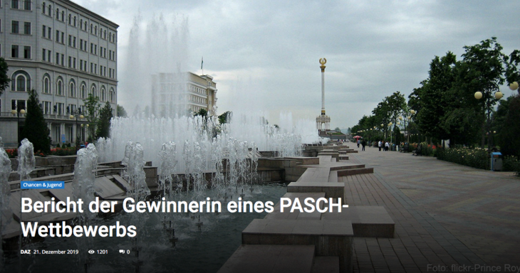 Bericht der Gewinnerin eines PASCH-Wettbewerbs Bericht der Gewinnerin eines PASCH-Wettbewerbs