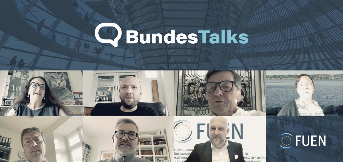Zweite Auflage der FUEN BundesTalks: Bundestagskandidatinnen und -kandidaten diskutierten über auswärtige Minderheitenpolitik Zweite Auflage der FUEN BundesTalks: Bundestagskandidatinnen und -kandidaten diskutierten über auswärtige Minderheitenpolitik
