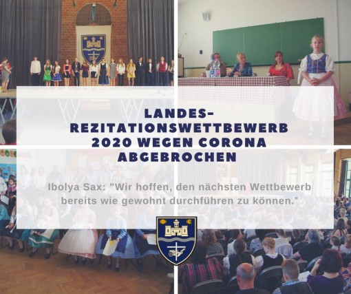 Ungarndeutscher Landesrezitationswettbewerb 2020 abgebrochen Ungarndeutscher Landesrezitationswettbewerb 2020 abgebrochen