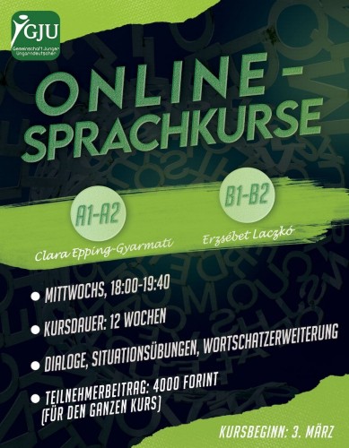 Die GJU startet Online-Sprachkurse für Jugendliche! Die GJU startet Online-Sprachkurse für Jugendliche!