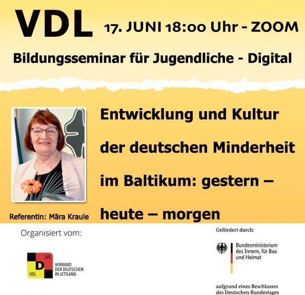 VDL Bildungsseminar für Jugendliche - Digital 2021 VDL Bildungsseminar für Jugendliche - Digital 2021