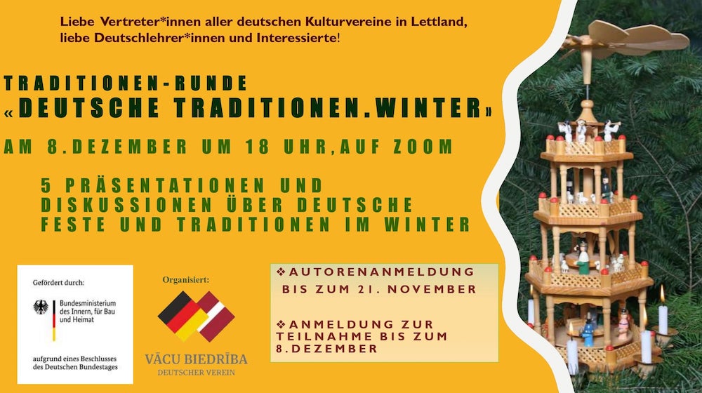 Traditionen-Runde “WINTER'' des Projektes “Deutsche Traditionen. Frühling. Sommer. Herbst. Winter” Traditionen-Runde “WINTER'' des Projektes “Deutsche Traditionen. Frühling. Sommer. Herbst. Winter”